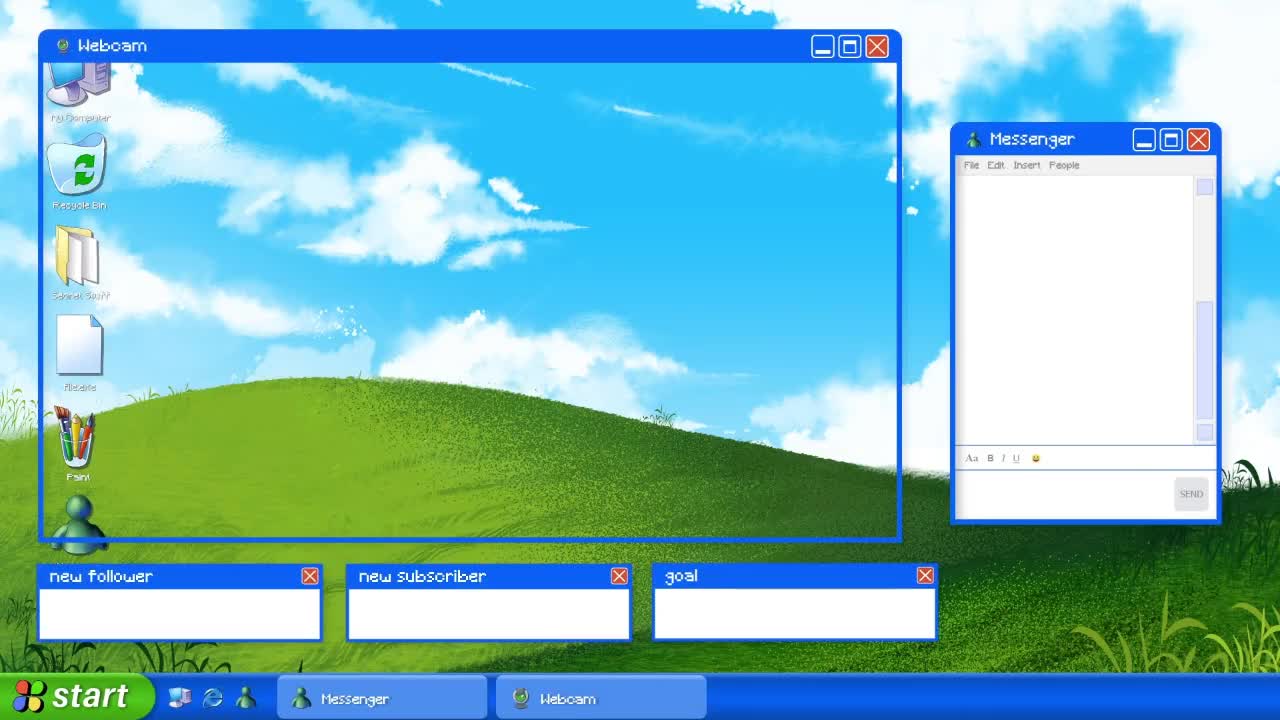 Windows XP Stream Static Overlay Package for Twitch or Youtube