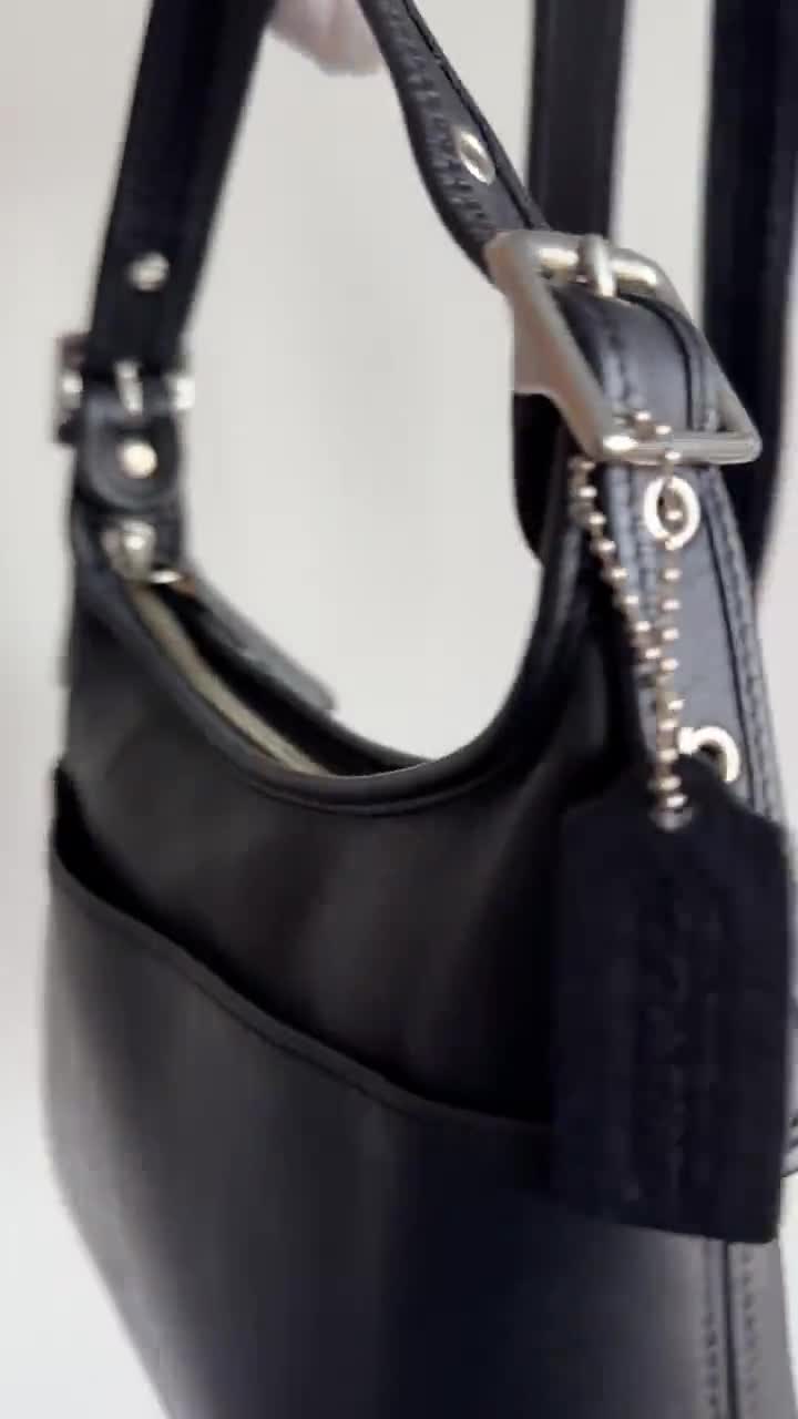 Vintage Coach Legacy Hobo Black Crossbody Bag Purse in Leather