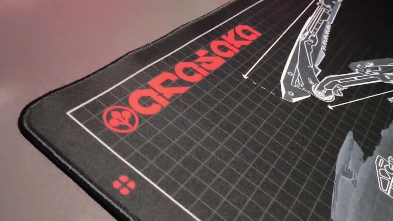 Cyberpunk Blueprint Gaming Mouse Pad, 36x18in (914x457mm