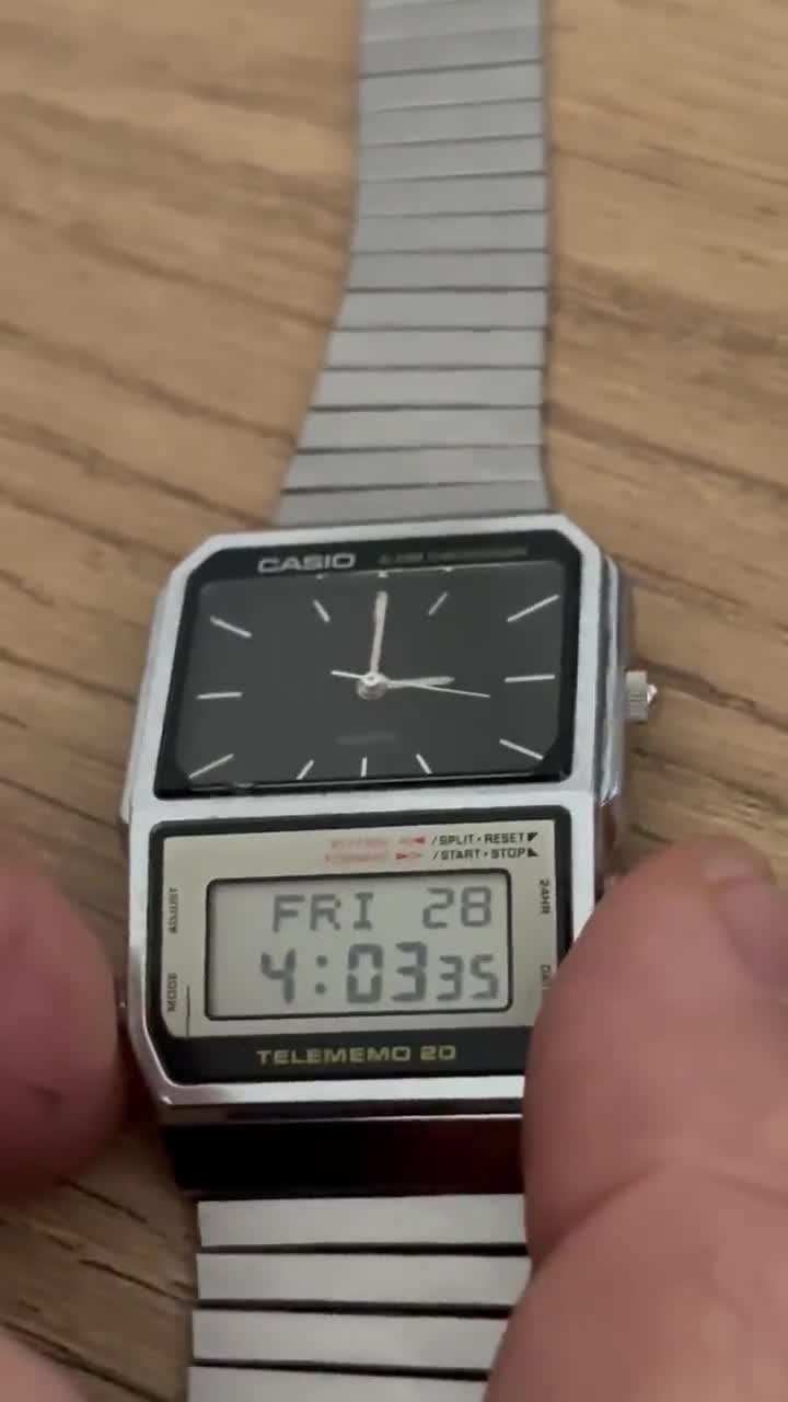 ULTRA RARE Vintage Casio AB-200 Men's Watch 1986 White Dial