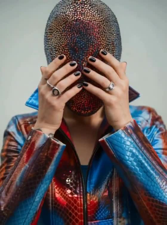 The Volcano - High End Haute Couture Face Mask Covered in Pure