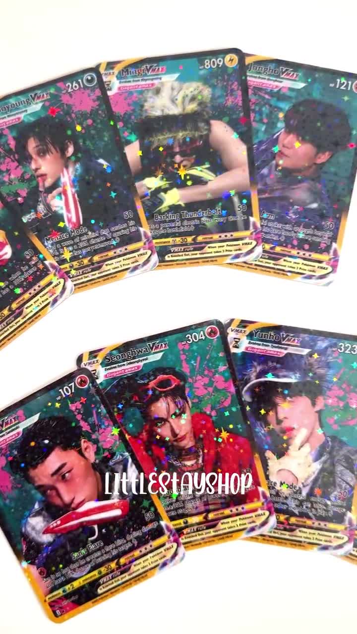 Ateez Golden Hour Part 5 Holo Pokemon Trading Cards | Kpop