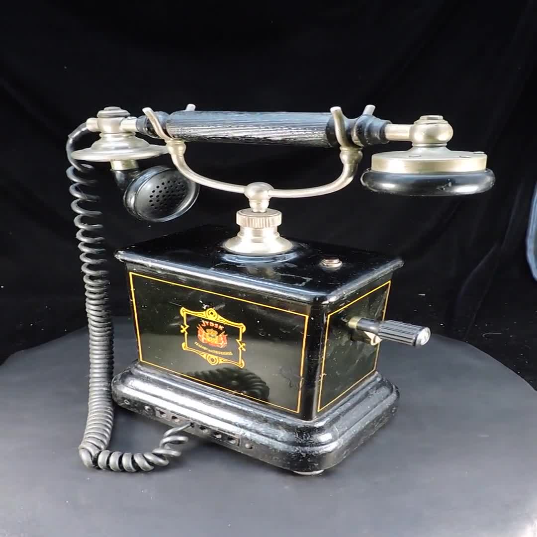 Antique Danish Jydsk Telefon Aktieselskab Hand-crank Telephone - Etsy