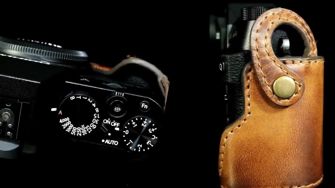 富士フイルム XT30 / XT30 ii / XT30 iii 用牛革製カメラケース +