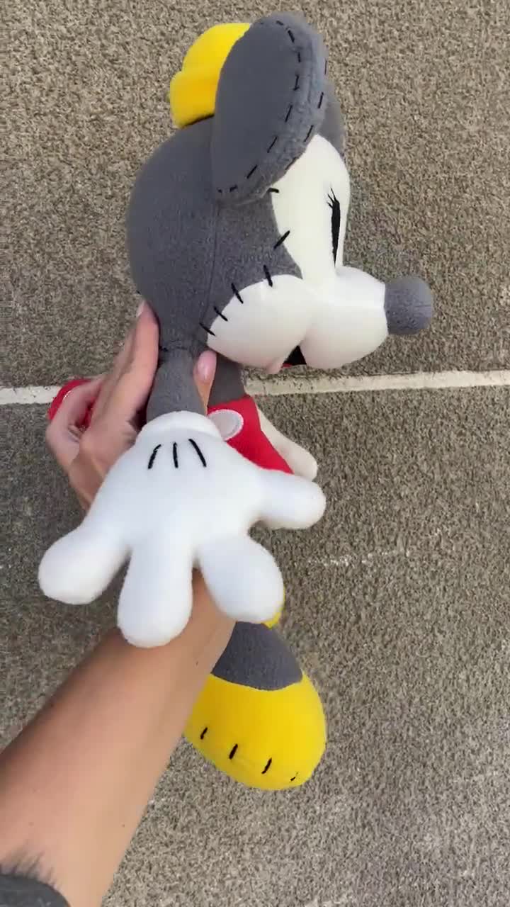 希少なヴィンテージ ミニーマウス グレー ぬいぐるみ 1990年代