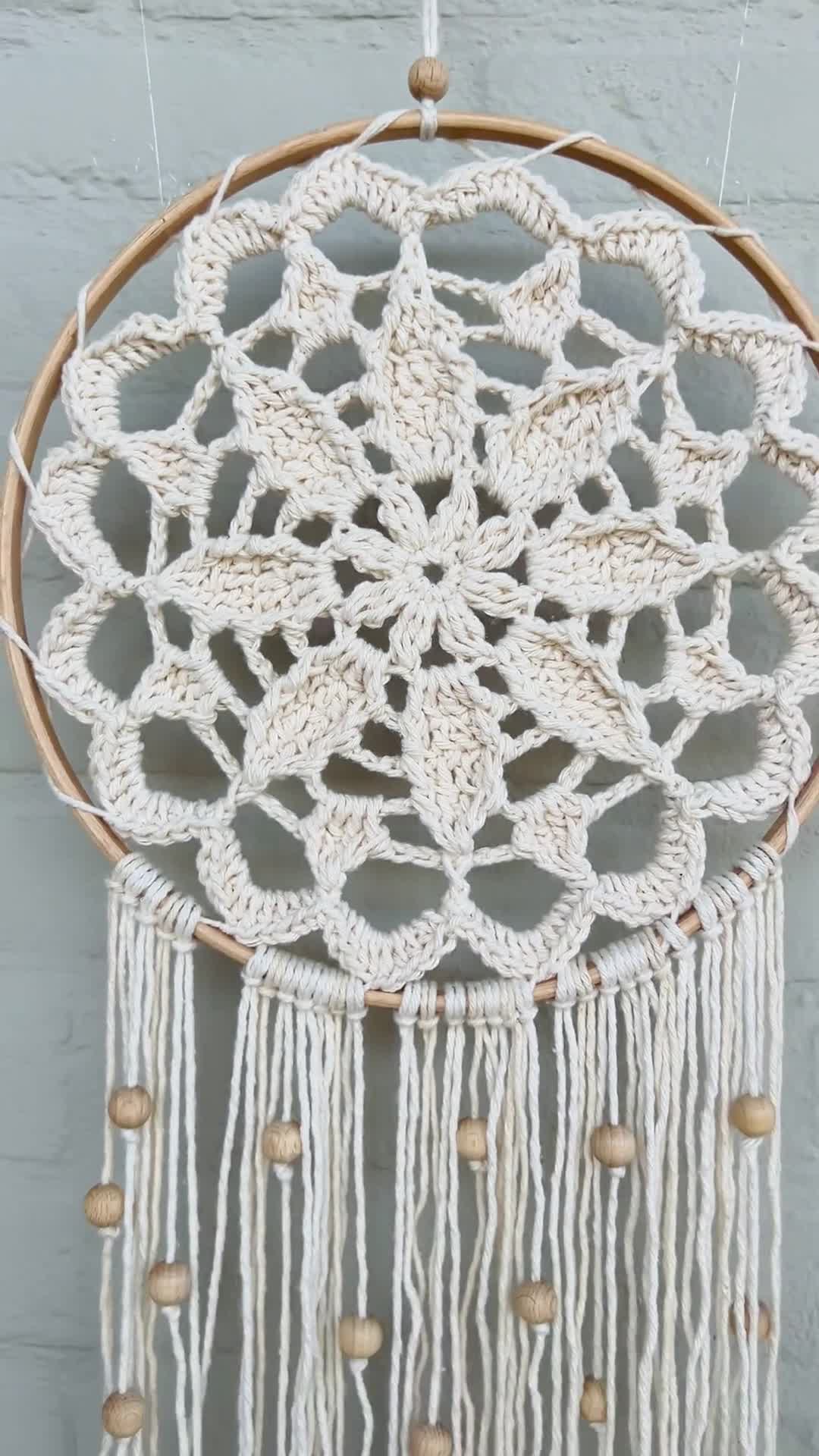 Crochet Mandala Pattern, Dreamcatcher Wall Hanging (PDF Download