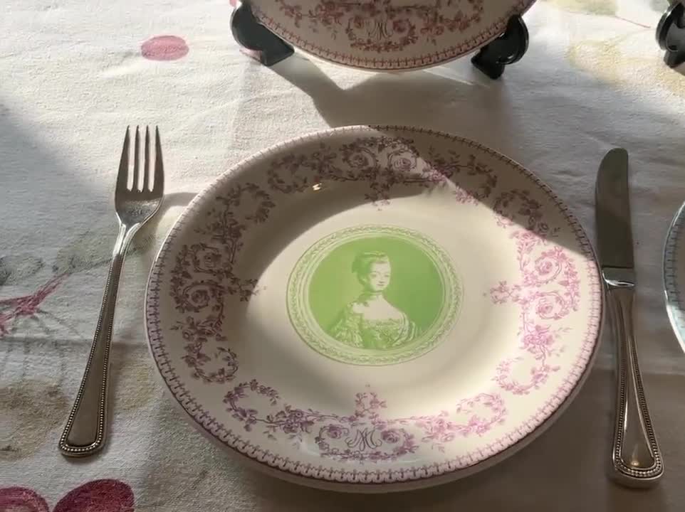 Faïencerie De Gien Château De Versailles Marie-antoinette Set Van