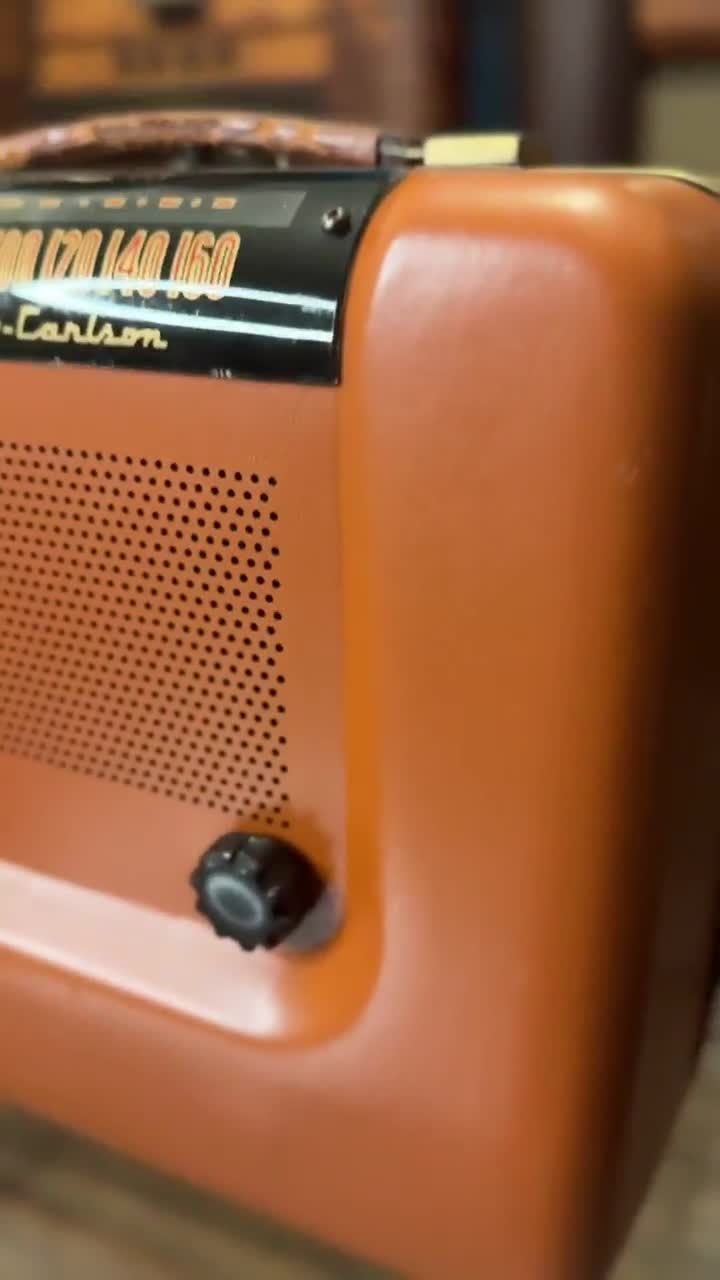 Vintage 1940s Orange Portable Radio Working – Stromberg-carlson