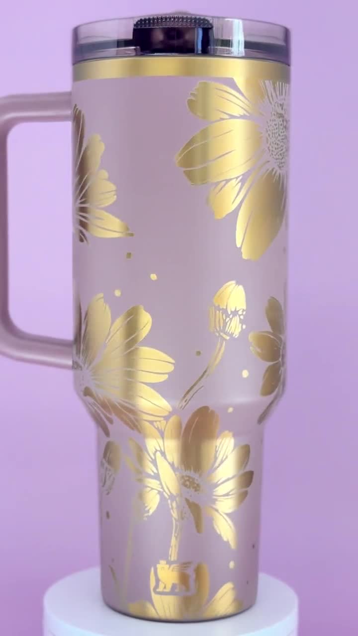 Daisy Engraved 40 Oz Stanley Protour | Custom Stanley | Flower
