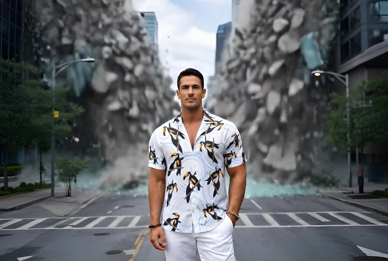 Durden Toucan Men's Hawaiian Shirt Costume Fight - White Shirt