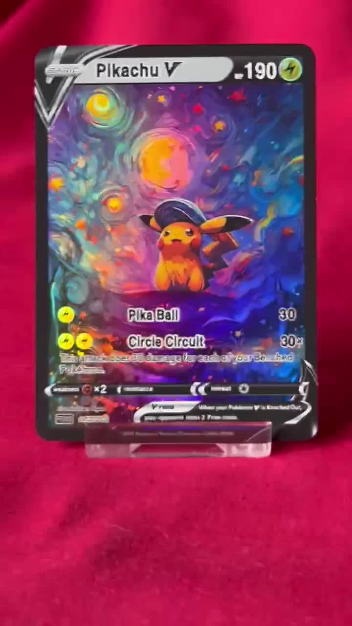 ホログラムピカチュウVゴッホ 星月夜 ポケモンカード ホログラフィック
