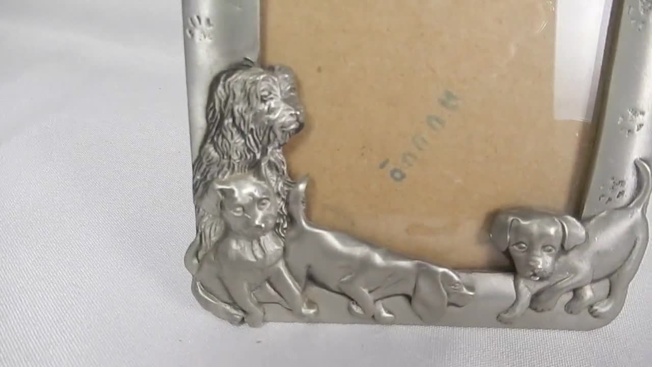 Vtg SEAGULL PEWTER 1992 Etain Zinn Canada Photo Picture Frame