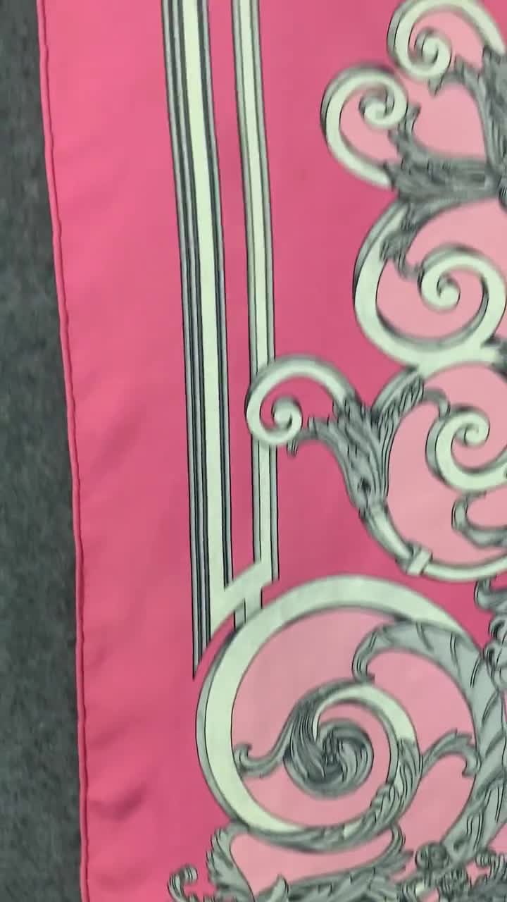 Vintage Hermes Scarf Les Tuileries by Joachim Metz, Authentic