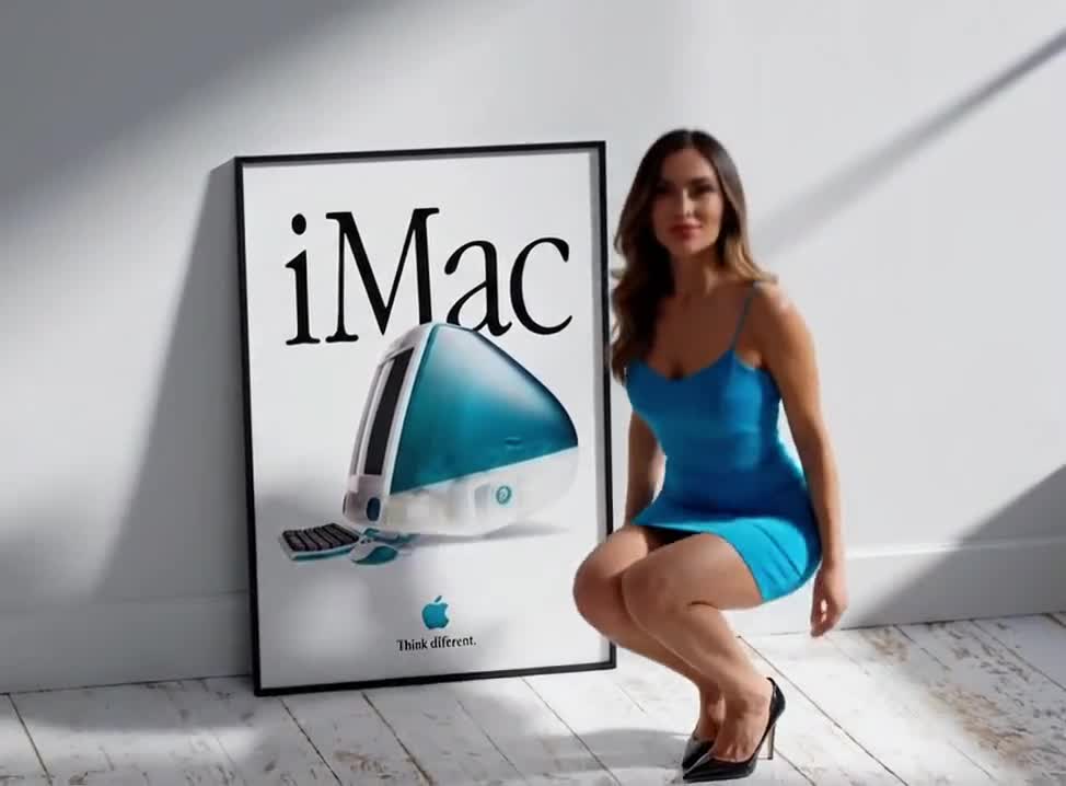 Vintage Bondi Blue Imac G3 Ad Poster: Collectible Apple Print