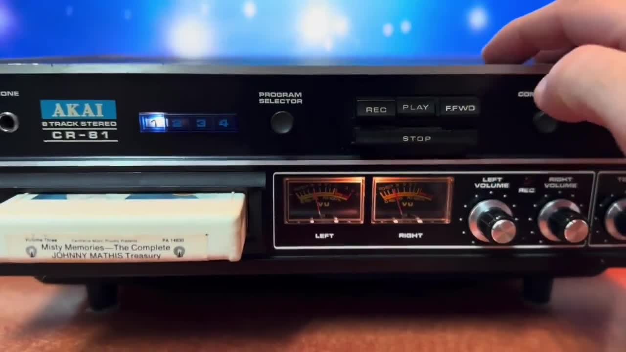 AKAI CR-81 Rare 8-track Deck + Johnny Mathis Collection Bundle