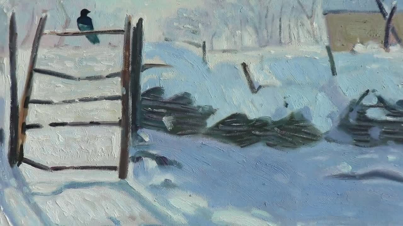 カササギ - クロード・モネの手描き油絵複製画、絶妙な雪景色、陽光に