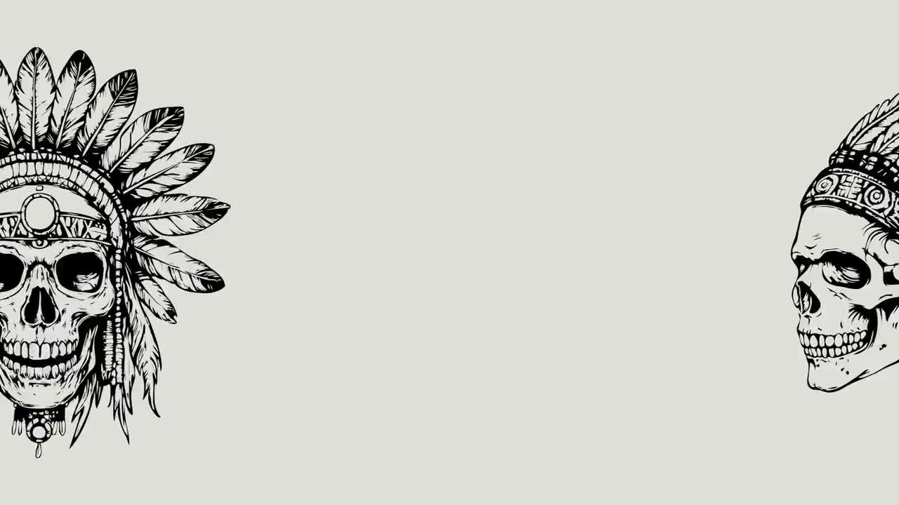 インディアンチーフスカル SVG バンドル: ネイティブアメリカン戦士
