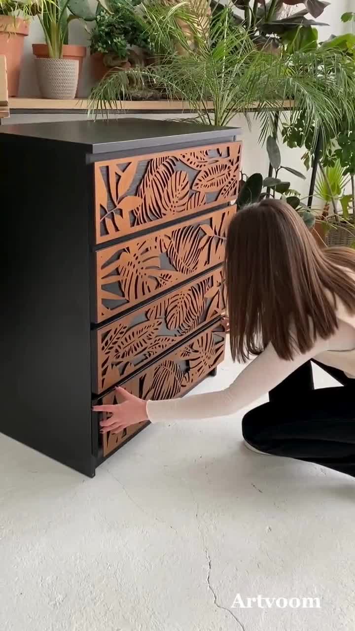 IKEA コッパン ドレッサー オーバーレイ、木製装飾オーバーレイ、IKEA