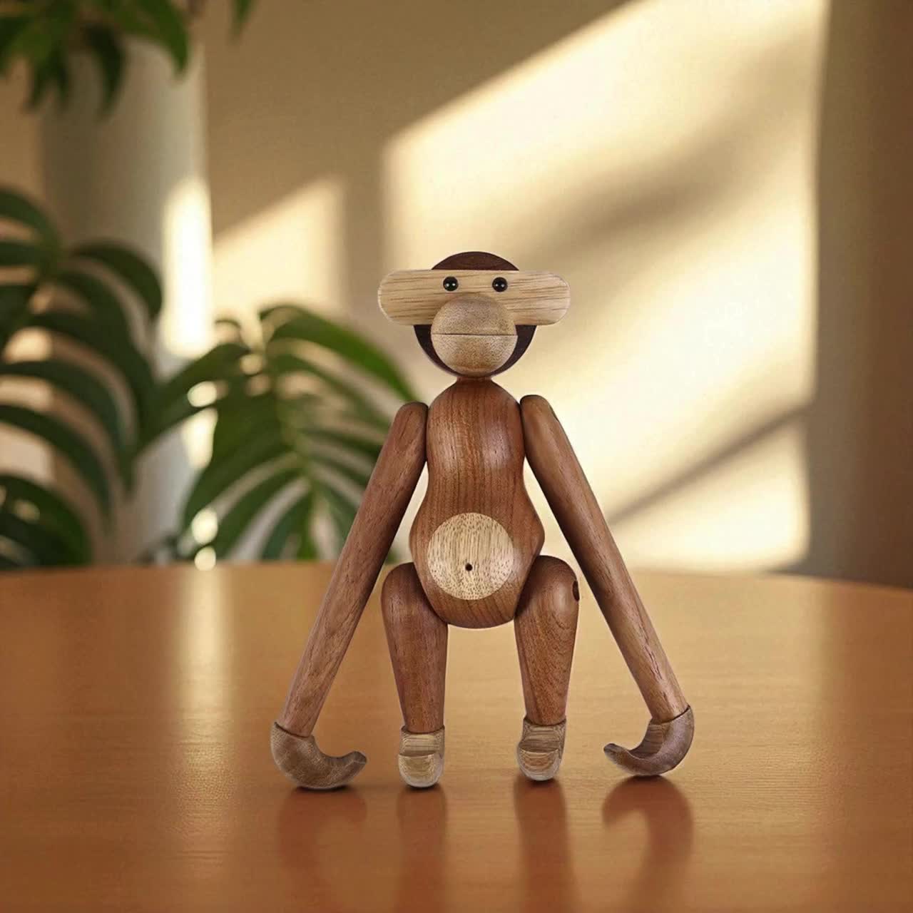 Mid-century Modern Wooden Monkey: Danish Vintage Style Decor - Etsy