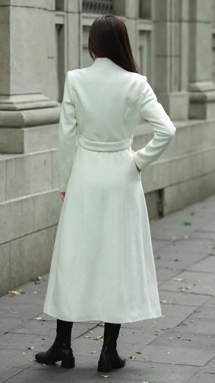 Wool Coat, Long Wool Coat, A Line Coat, Womens Wool Trench Coat