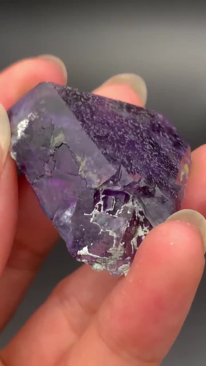 内モンゴル産ファントムフローライト結晶、銀都鉱山産フローライト鉱物