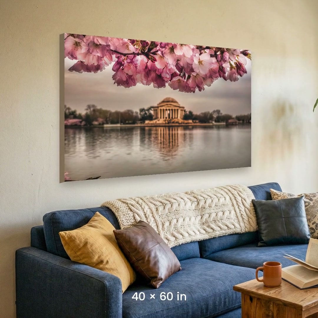 Jefferson Memorial Cherry Blossom Print | Tidal Basin Washington