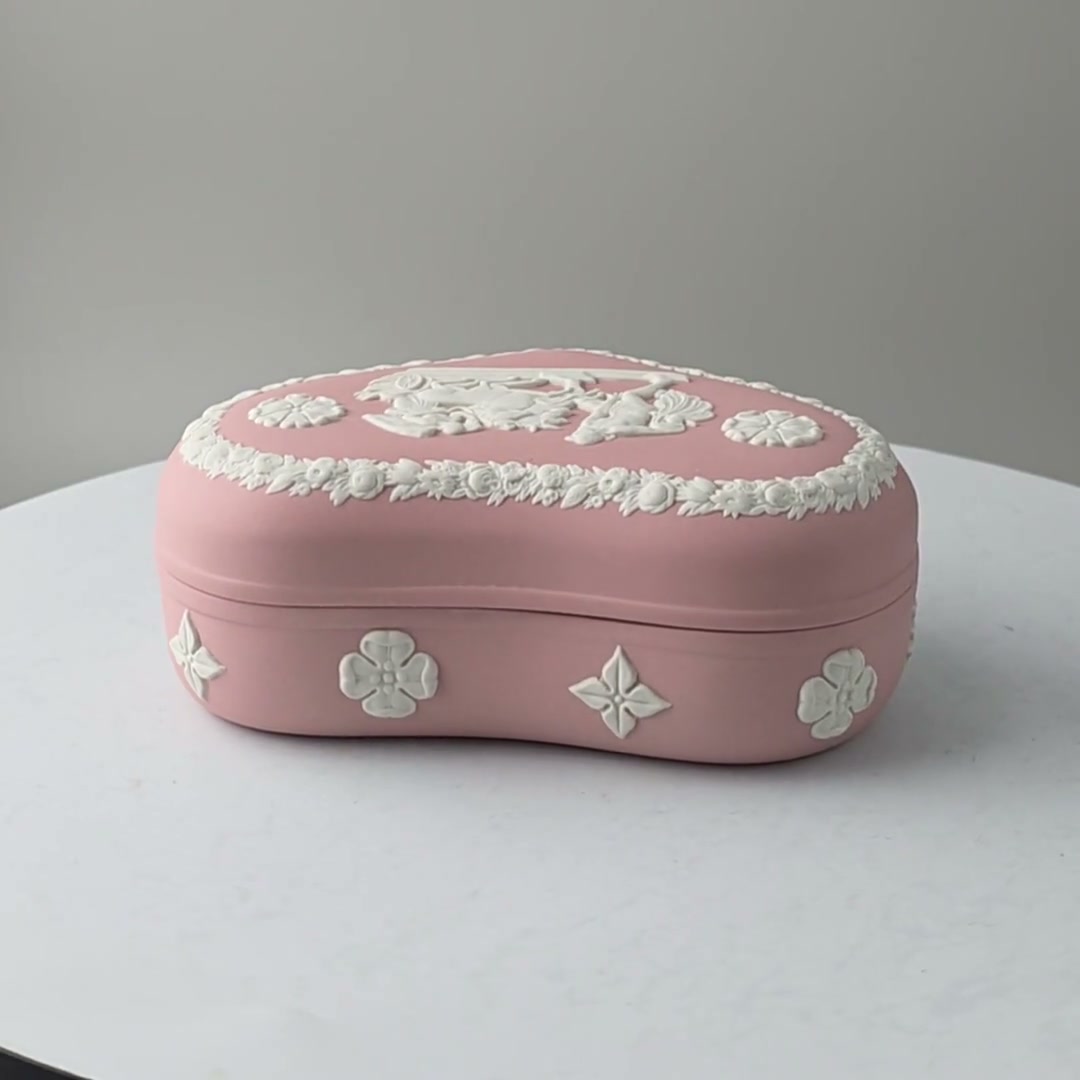 WEDGWOOD Jasperware Handcrafted Pink Heart Shaped Box - Etsy