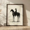 Horse Wall Art Print, Vintage Cowboy Horse Decor, Western Printable video preview