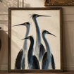 Coastal Wall Art Heron Print, Blue Heron Watercolor, Coastal Bird Decor for Beach House video preview
