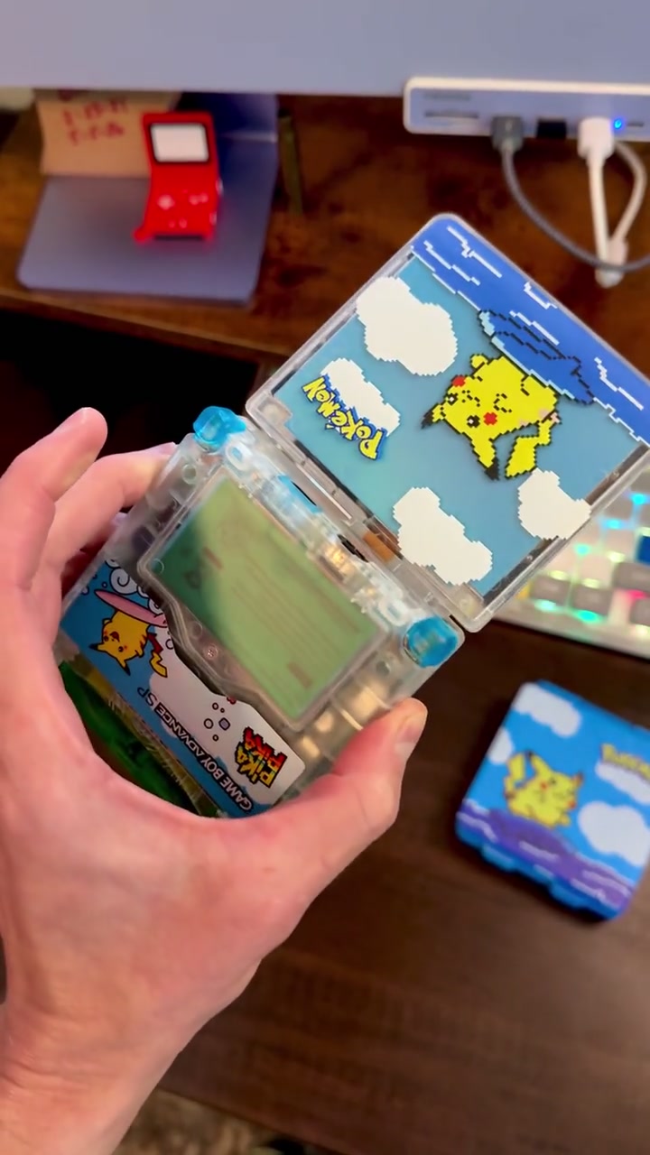 Surfing Pikachu Edition | Gameboy Advance SP 2026 IPS V5 | Modded