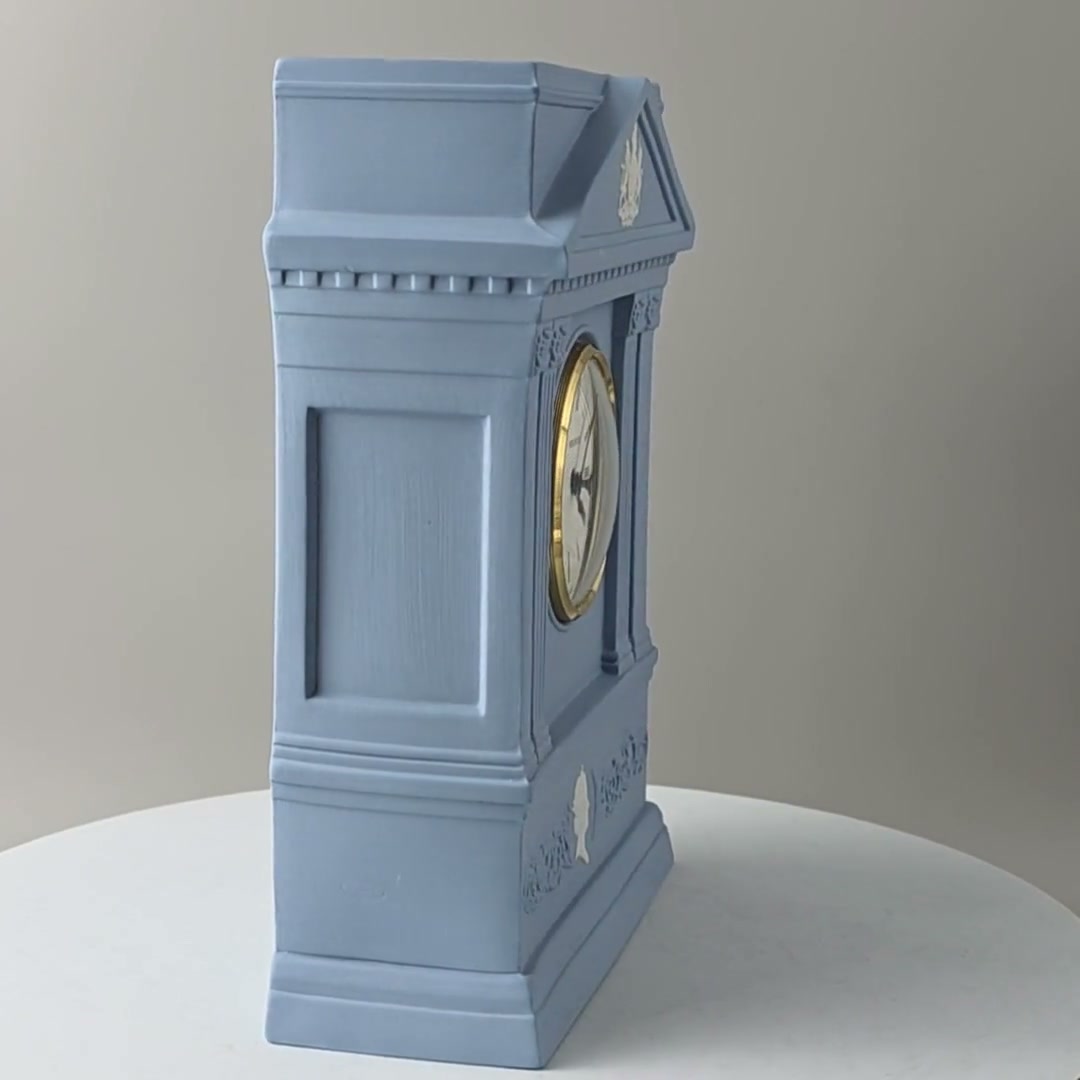 WEDGWOOD JASPERWARE Handcrafted Pale Blue Mantle Desk Clock - Etsy