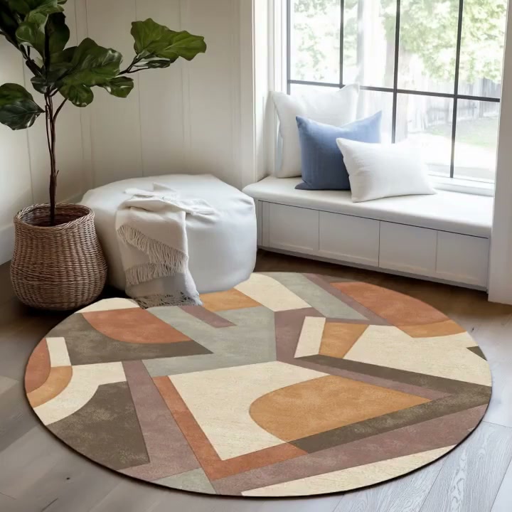 Mystic Circle Rug – Witchy Round Magic Carpet With Occult Symbols