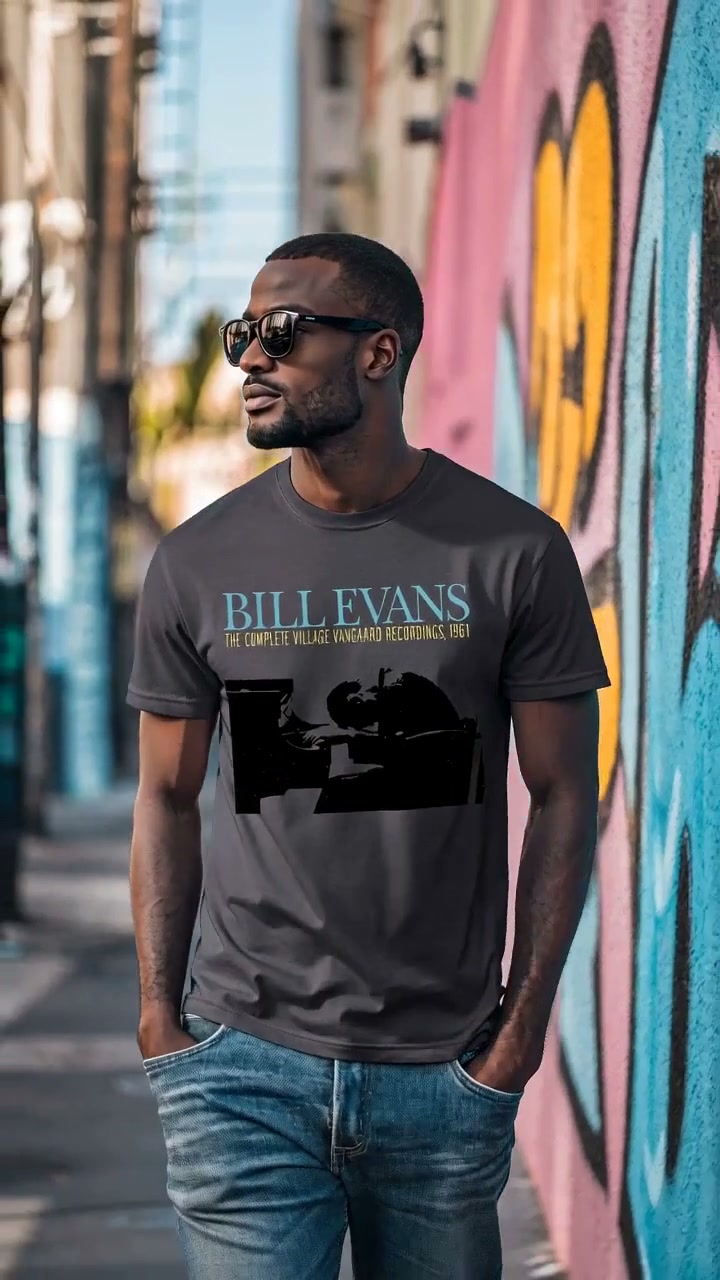 ビル・エヴァンス ジャズピアノTシャツ｜レトロな音楽バンドTシャツ