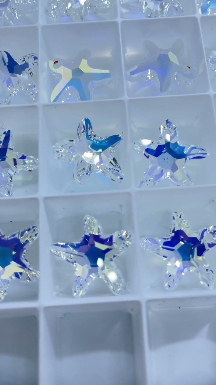 Swarovski Starfish Crystal Pendant, 16-28mm, Art# 6721, Various