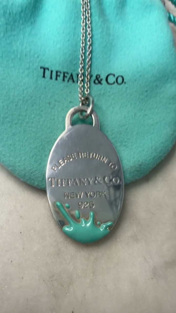 Tiffany & Co. Return to Tiffany Color Splash Oval Pendant Necklace