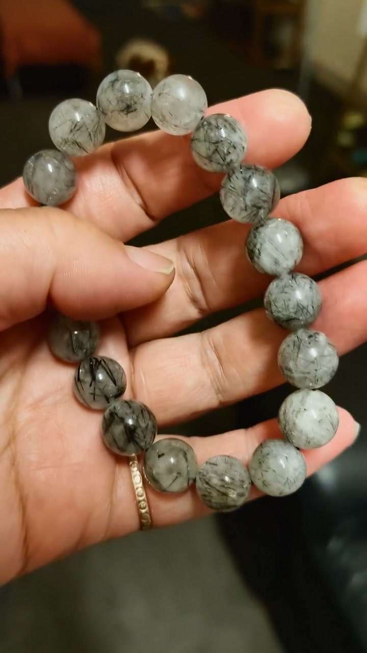 AAAA Black Rutilated Quartz Bracelet – AAA Stones, Bold