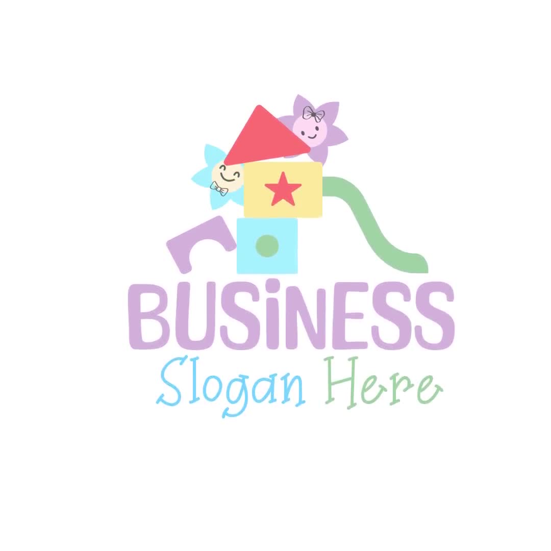 Soft Playground Premade logo - Playhouse Logo - Kids Playground - Play Center Logo - Soft Play Hire - Kids Zone - Kids Club - Video thumbnail 5