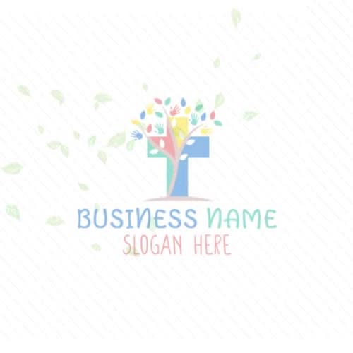 Modern Colorful Christian Preschool Logo - Faith Nursery & Kindergarten Logo - Kids Handprint Design - Daycare Logo - Education Logo - Video thumbnail 3