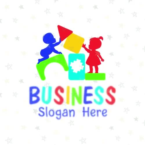 Vibrant Toddlers Soft Play Logo Design - Babys Playground - Kids Play logo - Playhouse logo - Video thumbnail 2