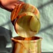 Marble Butter Dish with Lid