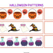 Halloween Patterns,halloween Montessori,pattern Worksheet,homeschool ...