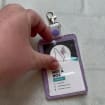Periwinkle ID Holder, Personalized Bag Tag,custom ID Badge Holder
