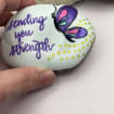 Sending You Strength Painted Rock, Encouragement Rock, Strength Rock ...