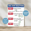 Solving One-step Equations Anchor Chart, Solving Equations Poster ...