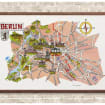 Fun Map of Berlin in Germany, Deutschland, DE - Vintage Pictorial ...