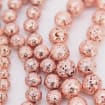 Rose Gold Plated Lava Rock Beads, Shimmery Textured Beads BS #9, sizes – A  Girls Gems