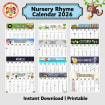 Nursery Rhyme Calendar 2026: Printable Teacher Classroom Calendar (PDF ...