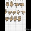 Sign Language Alphabet Cross Stitch Pattern, ASL Cross Stitch Font - Etsy