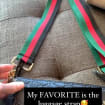 Black/red/green Strap for Handbags/purses Chic & Contemporary Design  Adjustable Shoulder to Cross Body 34-55 Guitar Inspired Strap 