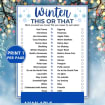 Winter This or That Game, Would You Rather, Printable Winter Games for ...